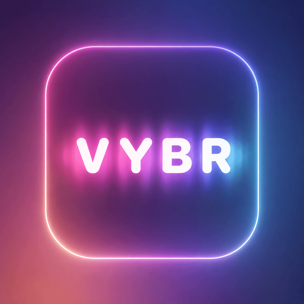 VYBR neon logo artwork
